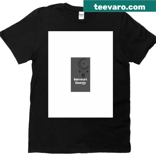 Graphic t-shirt featuring moonlit themes and introvert vibes