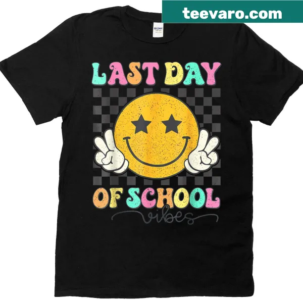Cute end of school vibes t-shirt for kids