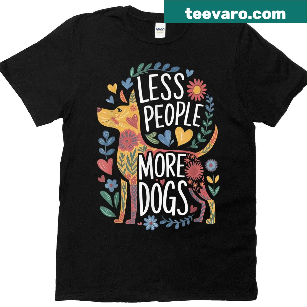 Vintage retro t-shirt with funny saying for dog lovers — on a men's t-shirt