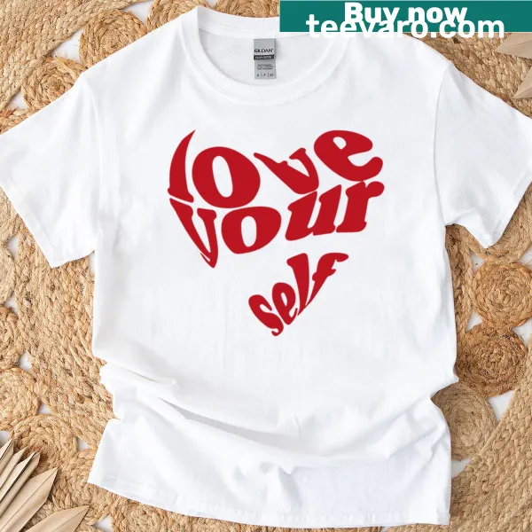 T-shirt with an illustration promoting self-love