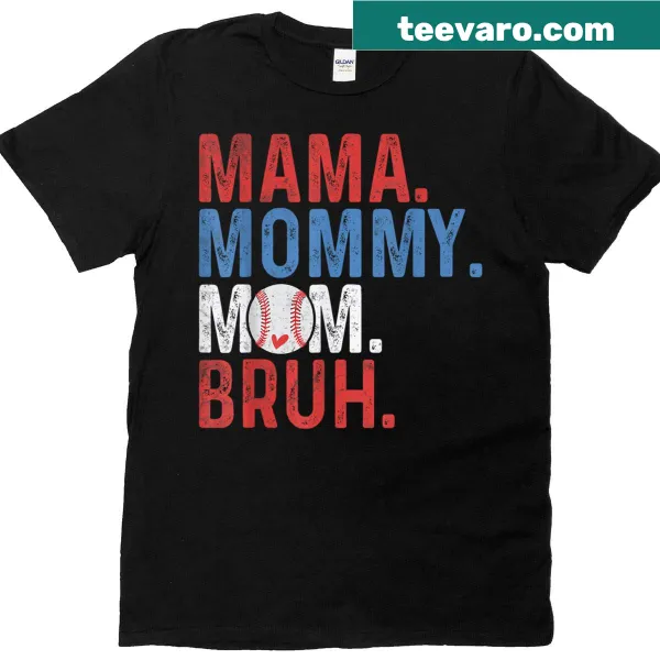 Funny baseball mom t-shirt with vintage design and playful text