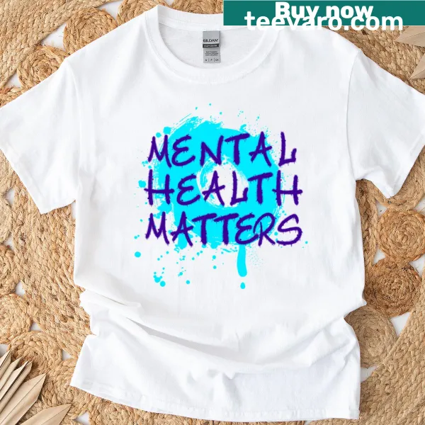 T-shirt with the phrase 'Mental Health Matters' promoting awareness