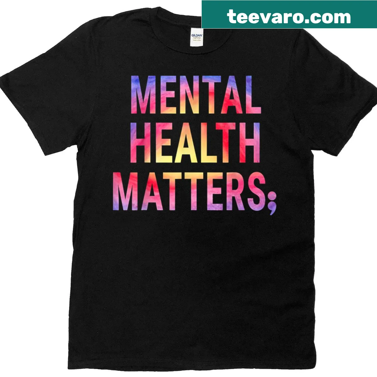 Vintage T-shirt with distressed print saying Mental Health Matters — on a men's t-shirt