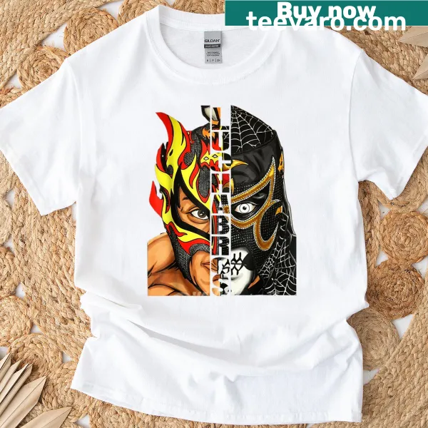 Lucha Bros design T-shirt celebrating wrestling