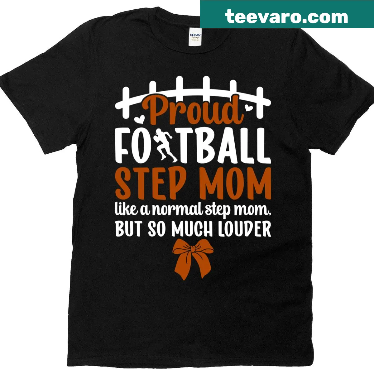 T-shirt for proud football step-mom with definition text — on a men's t-shirt