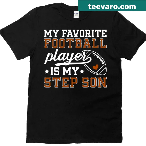 T-shirt for proud football step-mom with supportive message
