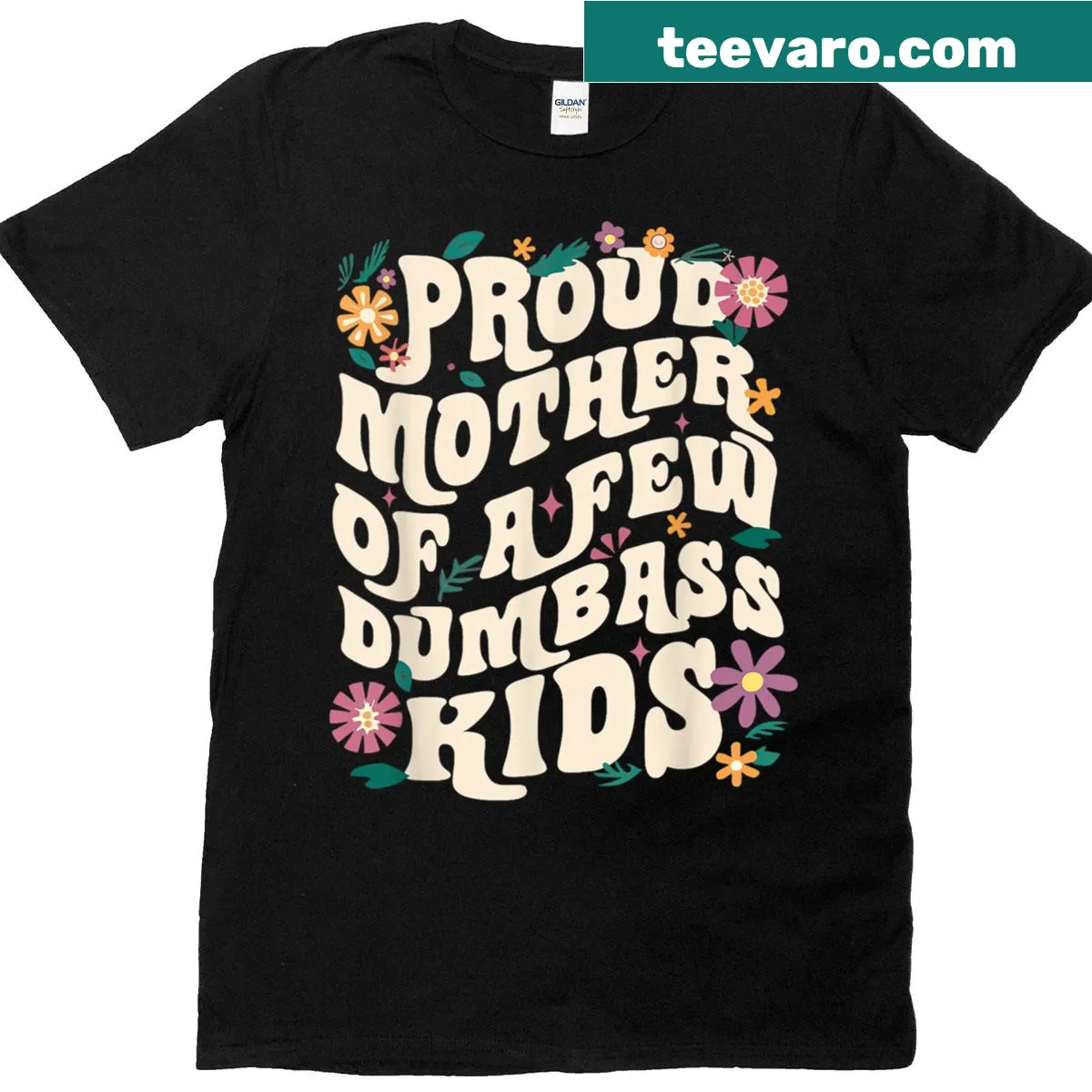 Proud Mother t-shirt with humorous text about kids — on a men's t-shirt