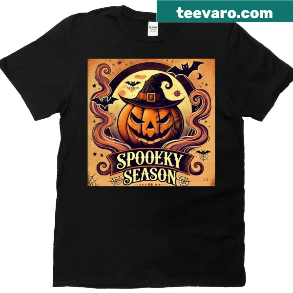 Retro Halloween-themed t-shirt with playful imagery