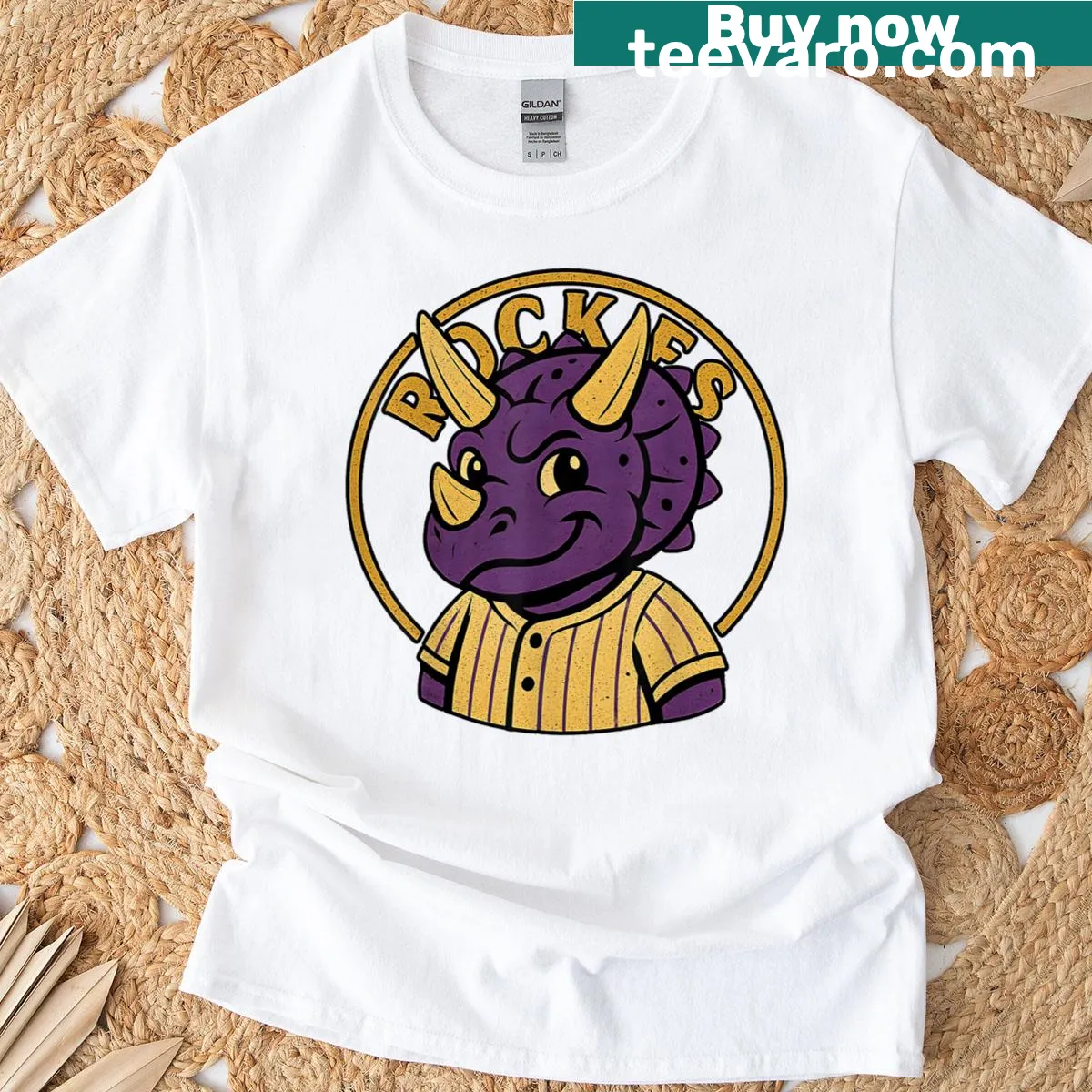 Personalized Rockies-themed T-shirt for families — on a men's t-shirt