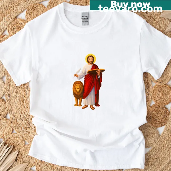 Simple design featuring Saint Mark on T-shirt