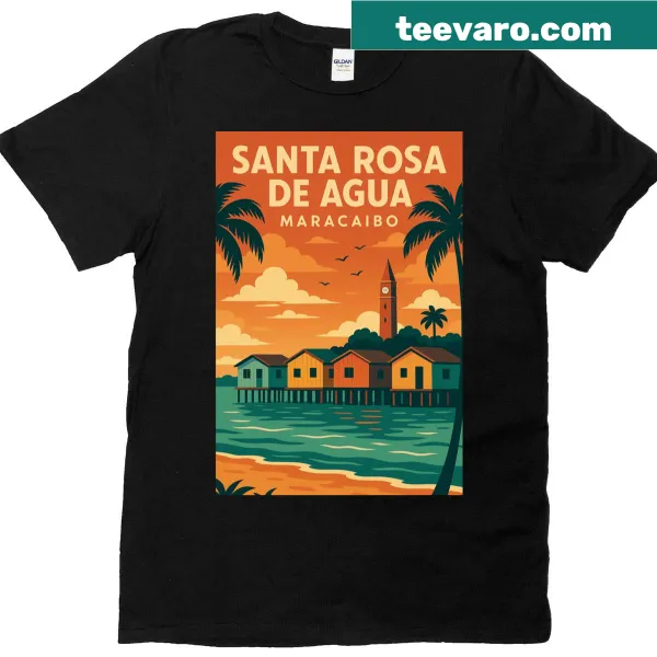 Illustrative oversized T-shirt featuring Saint Rose of Water
