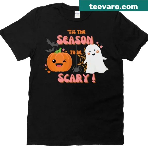 Cute Halloween-themed t-shirt with charming illustrations