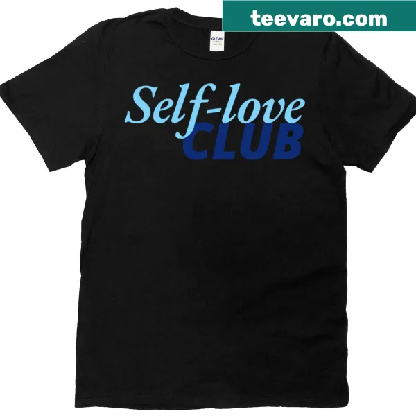 Self Love Club phrase t-shirt with bold typography