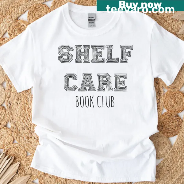 Typography design featuring 'Shelf Care' for book lovers