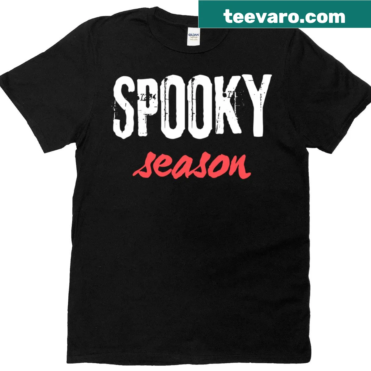 Oversized Halloween t-shirt with magical seasonal design — on a men's t-shirt