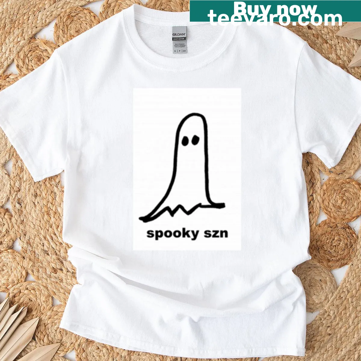 Fun typography celebrating spooky season on a t-shirt — on a men's t-shirt