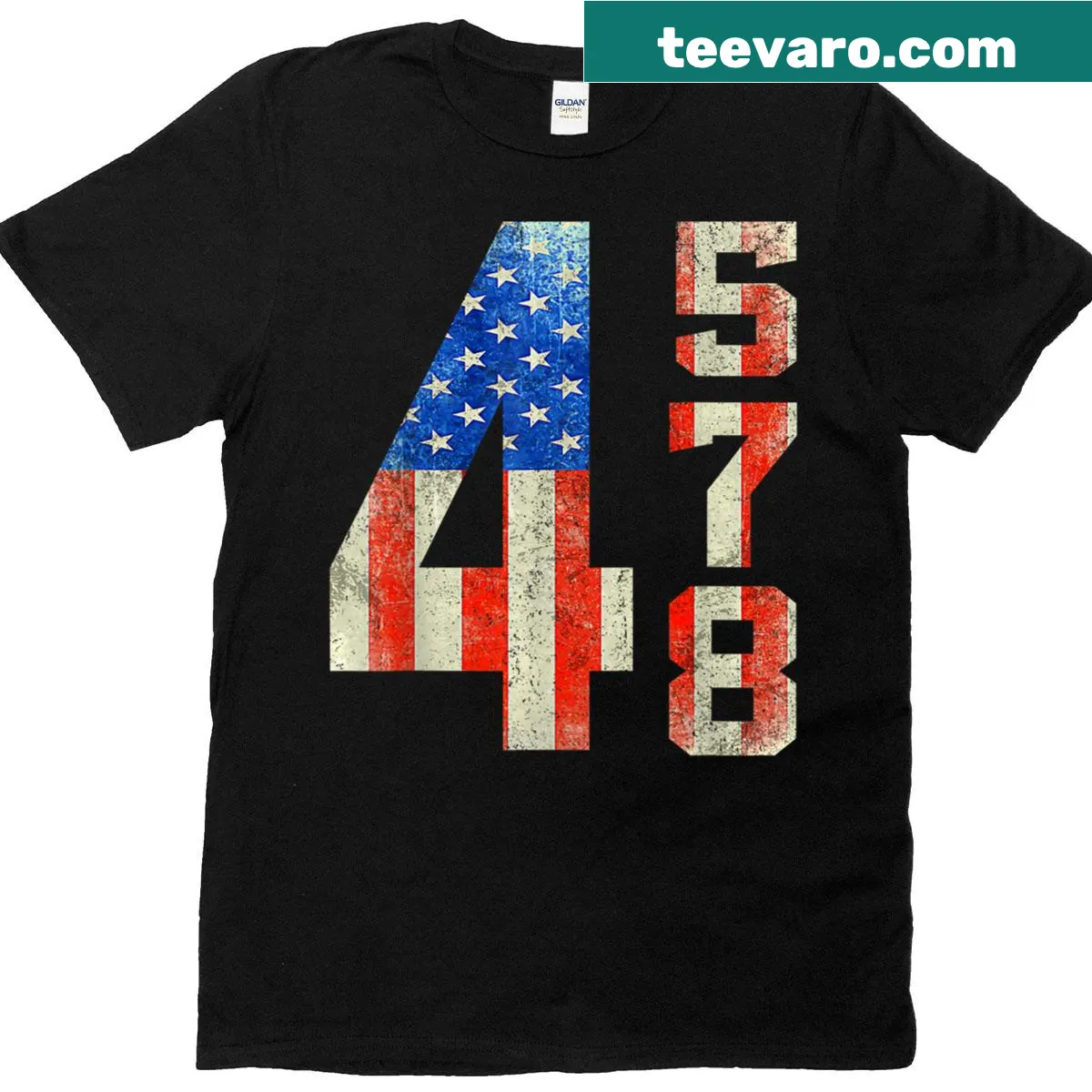 Retro tee with 'Trump 2025 President 45 And 47' text for political supporters. — on a men's t-shirt