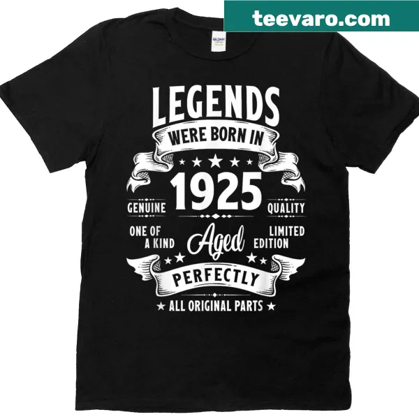 Vintage 100th birthday T-shirt featuring the year 1925