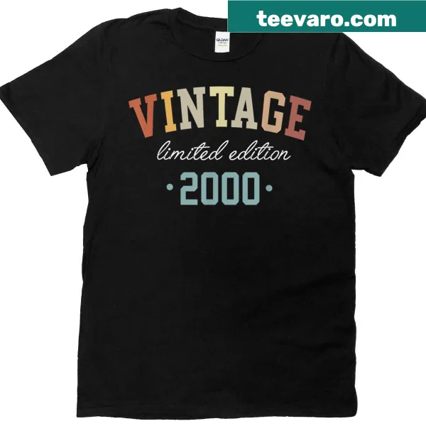 Vintage 25th birthday t-shirt with limited edition graphic.