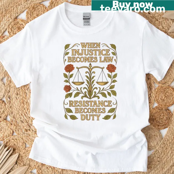 Vintage T-shirt with floral design and RBG quote