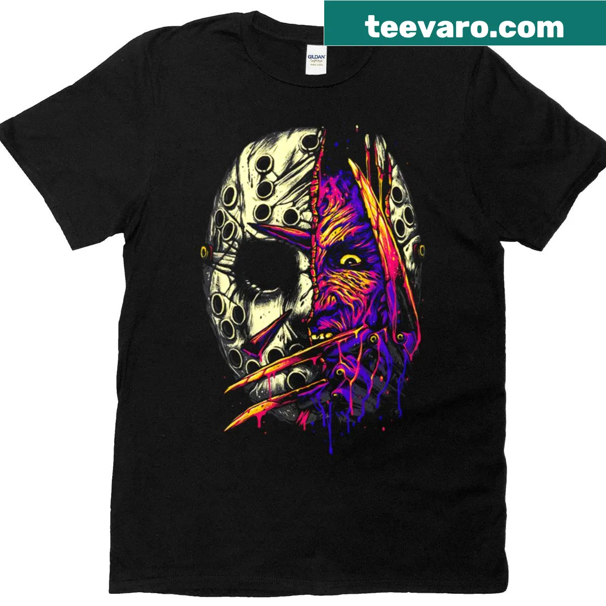 Vintage Halloween T-shirt featuring a scary zombie graphic — on a men's t-shirt