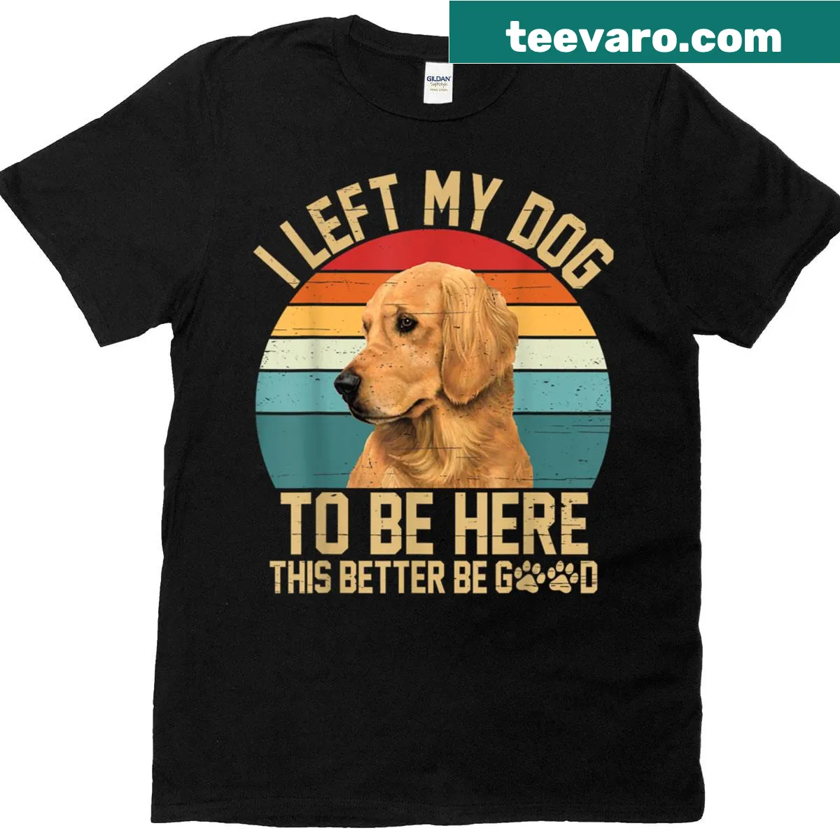 Vintage dog owner T-shirt with humorous text — on a men's t-shirt