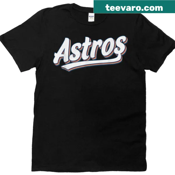 Personalized retro Astros style T-shirt with first name