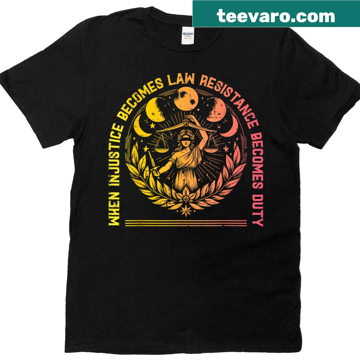 Black T-shirt featuring cactus-themed design for gardening enthusiasts — on a men's t-shirt
