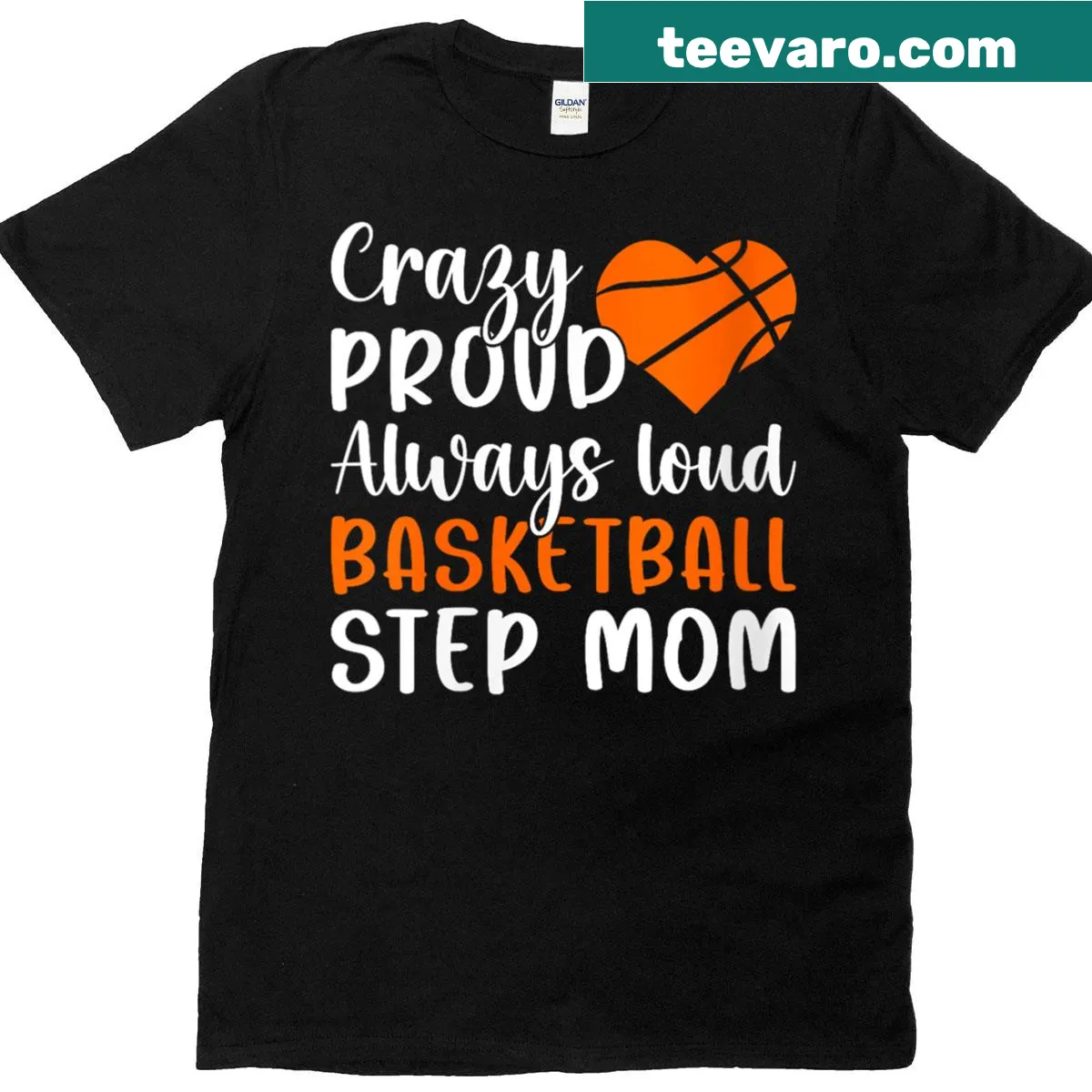 Basketball stepmom T-shirt celebrating blended families — on a men's t-shirt