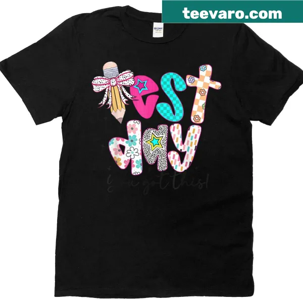 Motivational teacher t-shirt with 'You Got This' text for test day