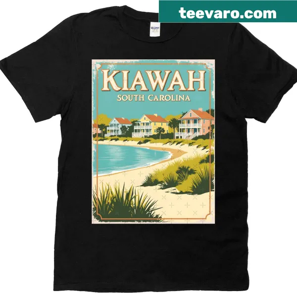 Vintage illustration of Kiawah Island on a T-shirt