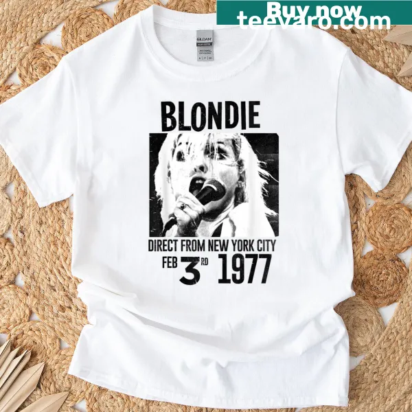 T-shirt featuring Blondie band graphic design