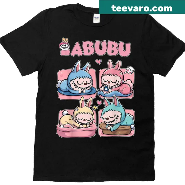 Cartoon-style Labubu design for fans on a funny t-shirt