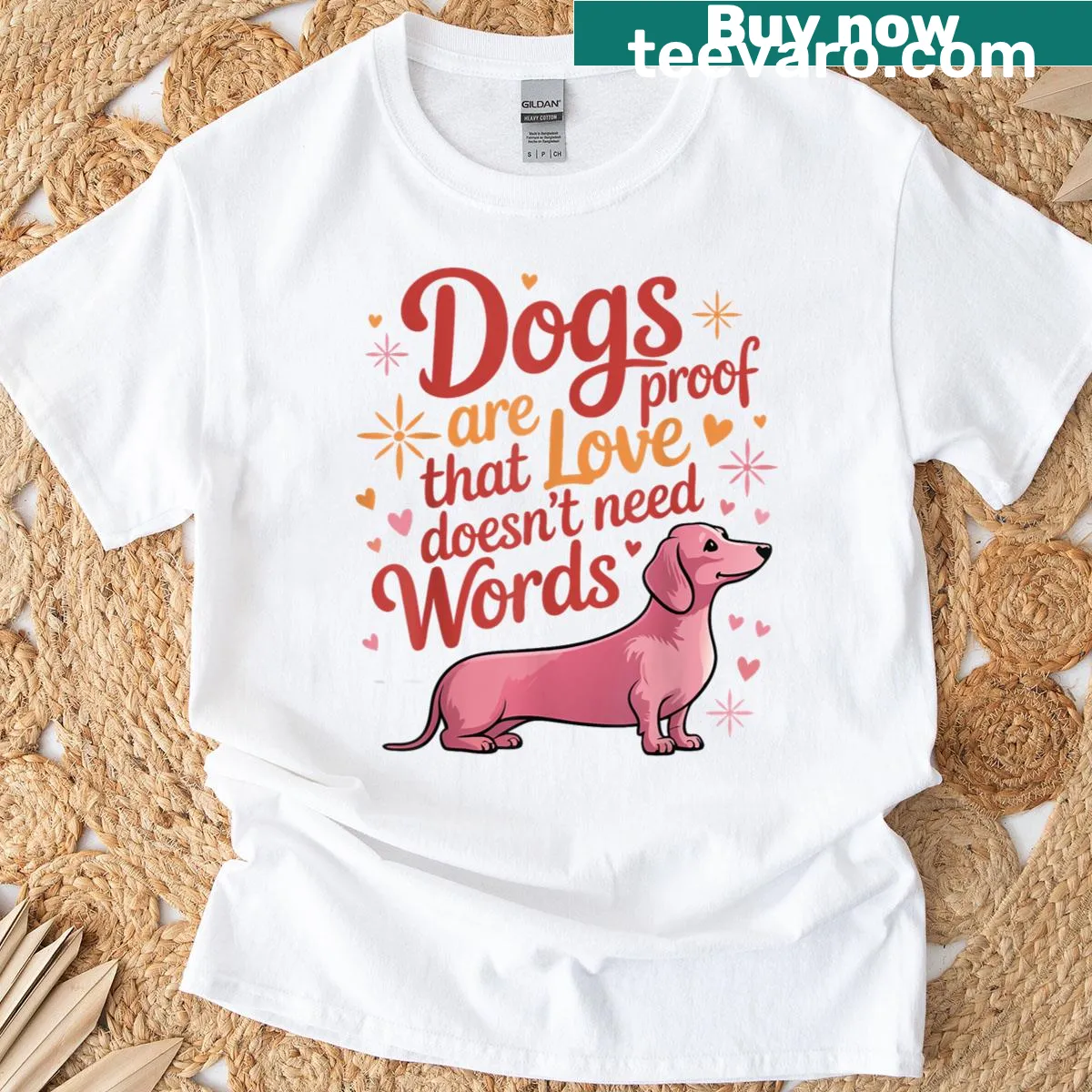 Cute T-shirt with text highlighting love for dogs — on a men's t-shirt