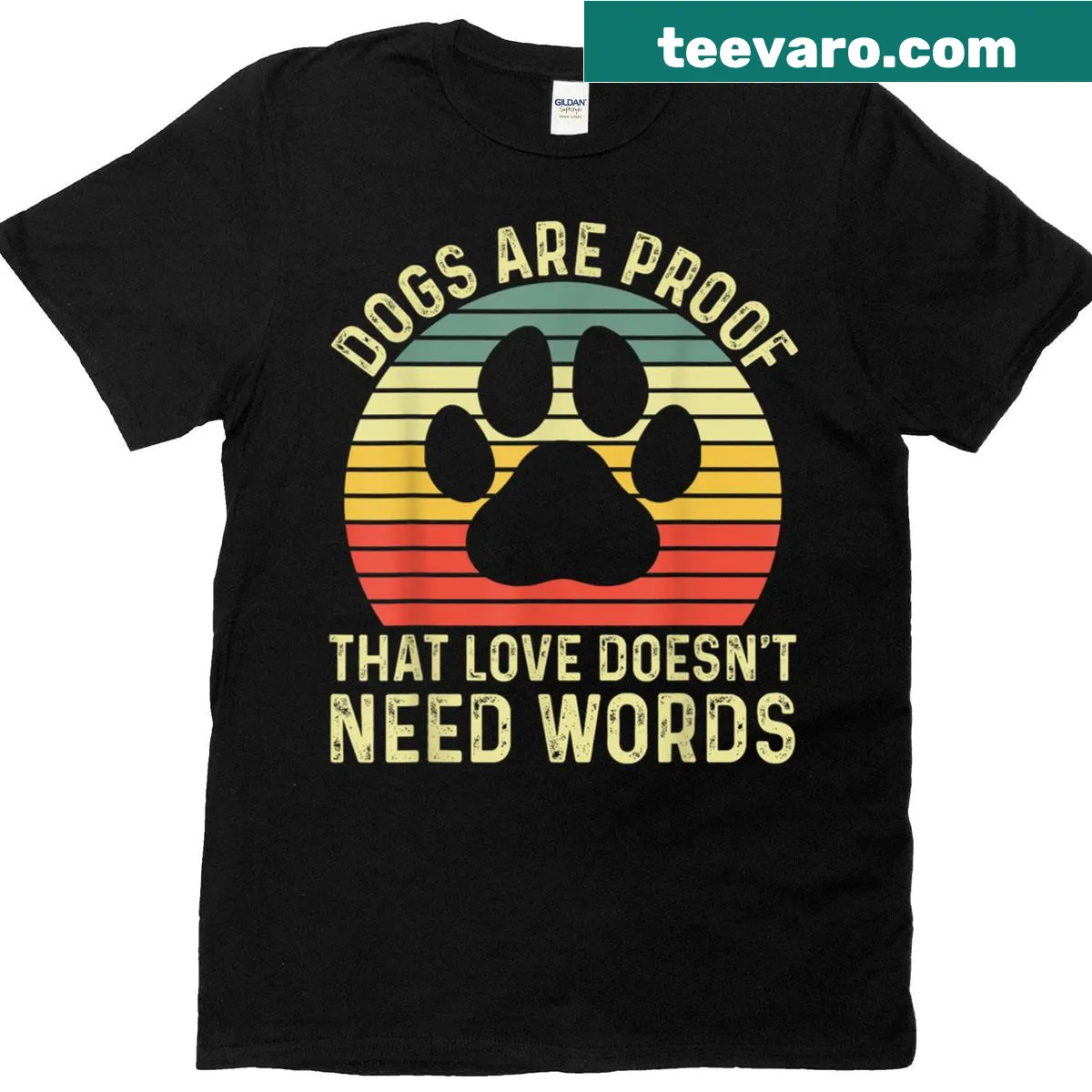 Funny dog owner t-shirt featuring a love quote about dogs — on a men's t-shirt