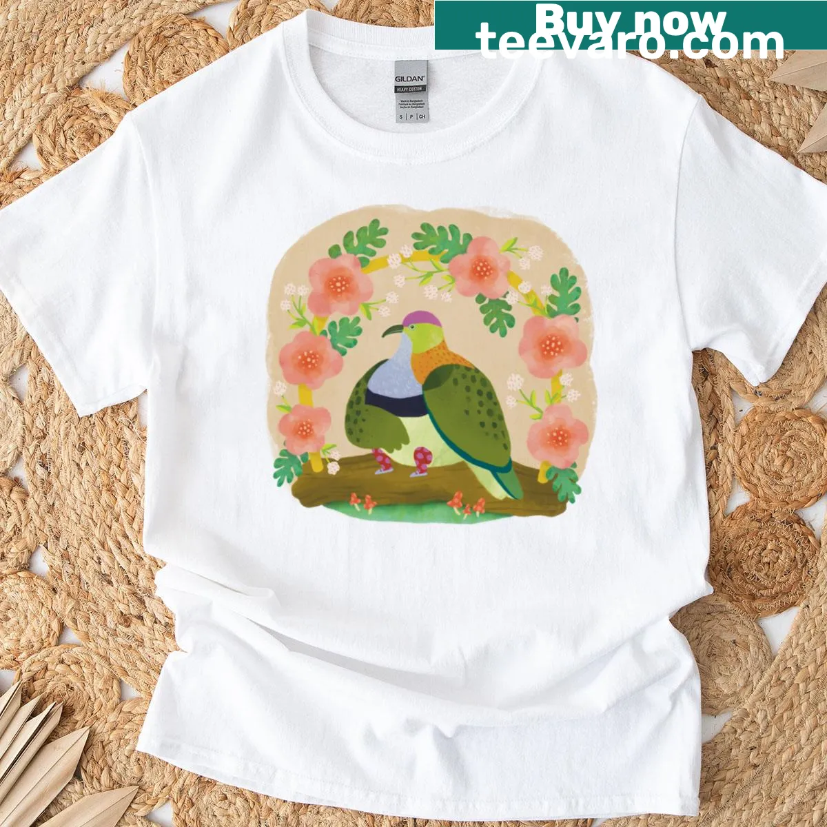 Minimalist dove silhouette design on a t-shirt — on a men's t-shirt