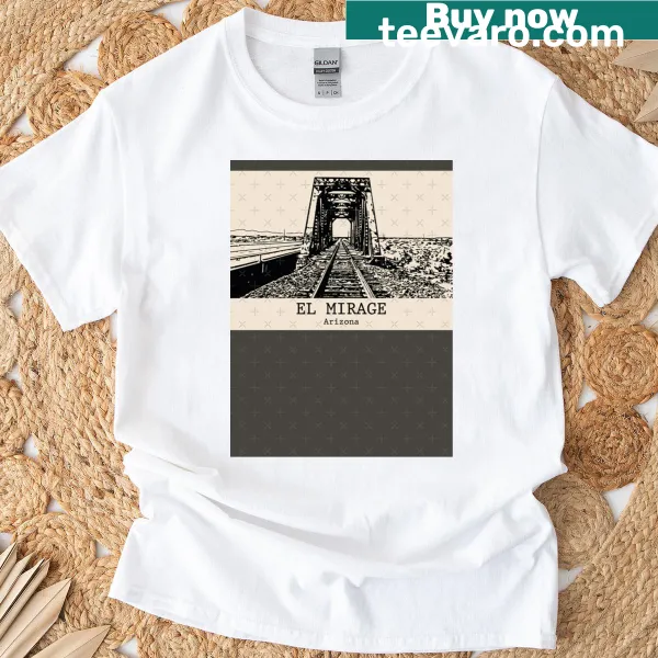 Illustrated design of El Mirage, Arizona on a t-shirt