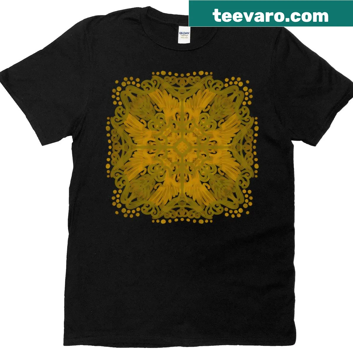 Minimalist t-shirt with abstract typography saying 'Erratic Microcosm' — on a men's t-shirt