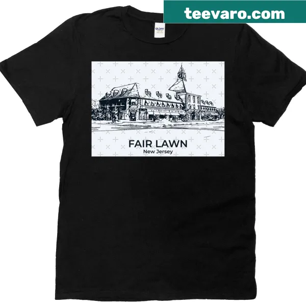 Minimalist Fair Lawn, New Jersey silhouette design t-shirt