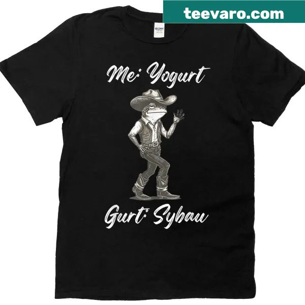 Retro meme-themed t-shirt with a frog and slang text