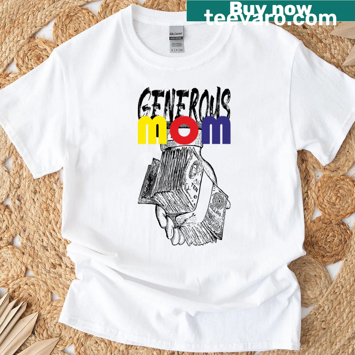 Bold typography tribute design on a mom's T-shirt. — on a men's t-shirt