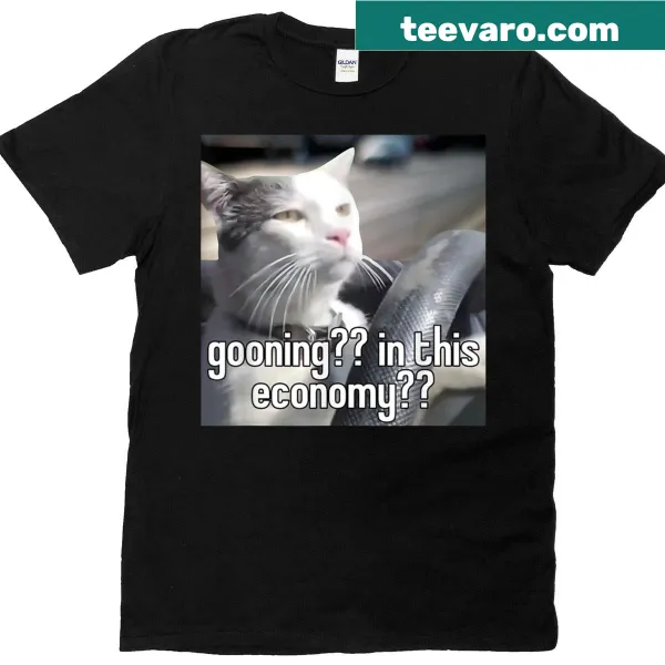 Funny cat driving meme t-shirt about the economy