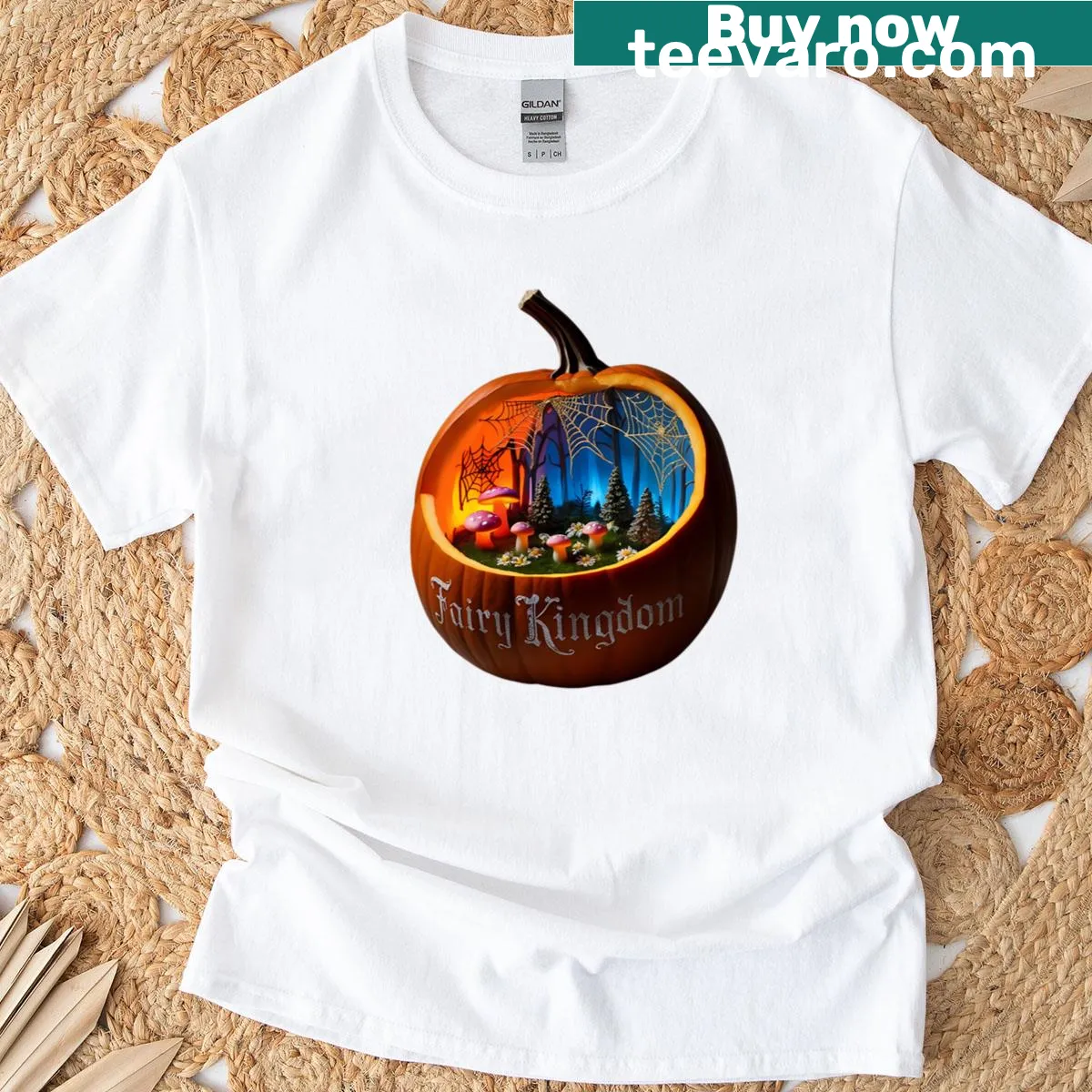 Illustration of a gothic fairy kingdom on a T-shirt. — on a men's t-shirt