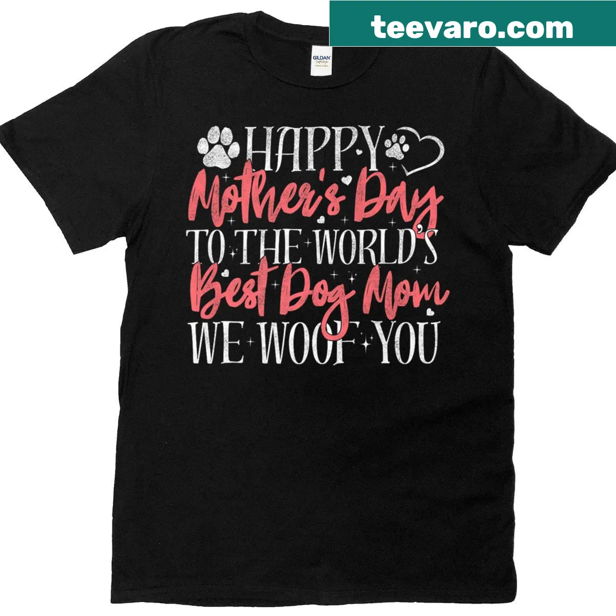 Cute graphic honoring dog moms on a t-shirt — on a men's t-shirt