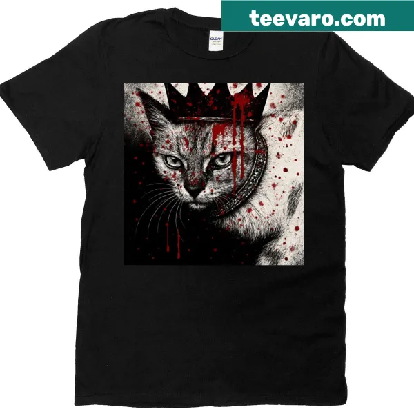 Edgy oversized shirt with 'Her Crown Drips Red' text