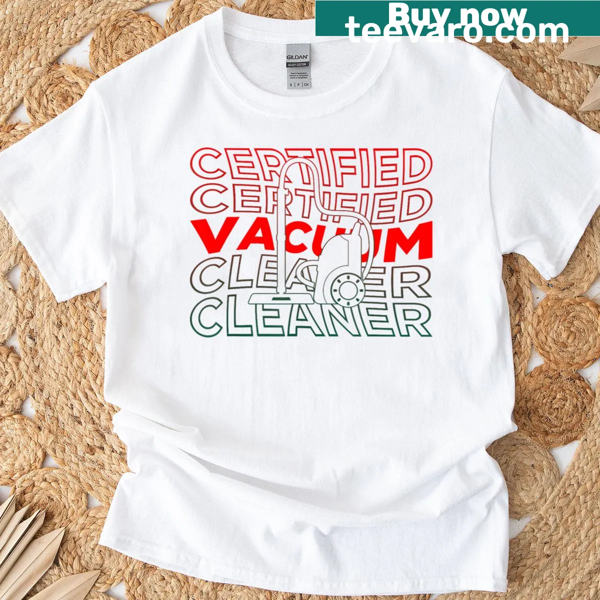 Funny vacuumologist joke t-shirt with crumb hunter text — on a men's t-shirt
