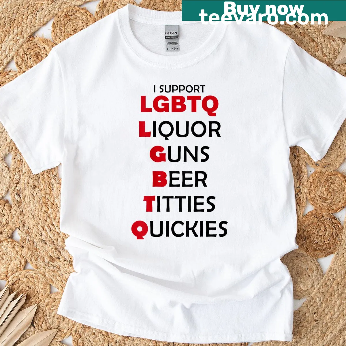 Humorous T-shirt with a playful slogan supporting a carefree lifestyle — on a men's t-shirt
