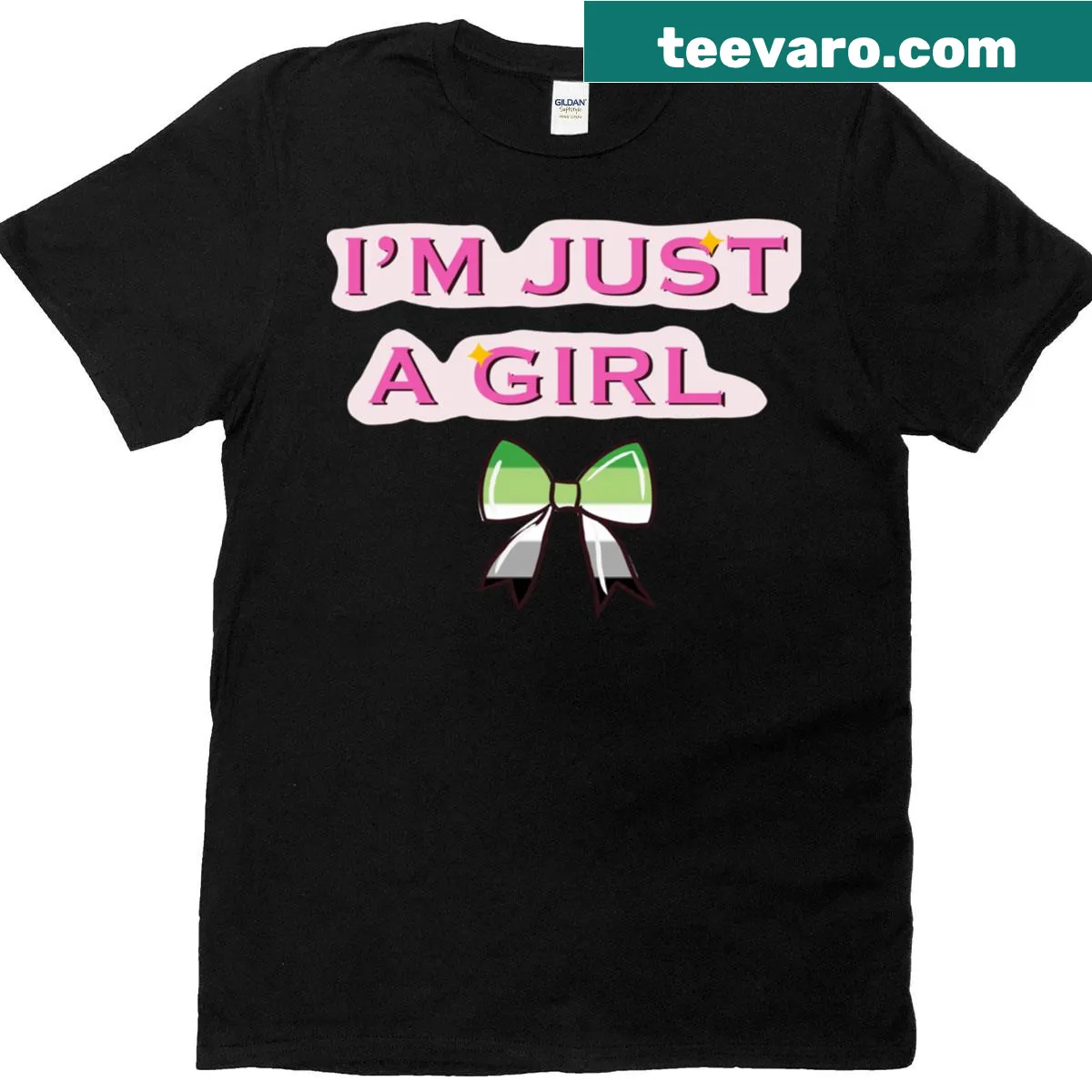 Oversized t-shirt featuring an aromantic pride ribbon graphic — on a men's t-shirt