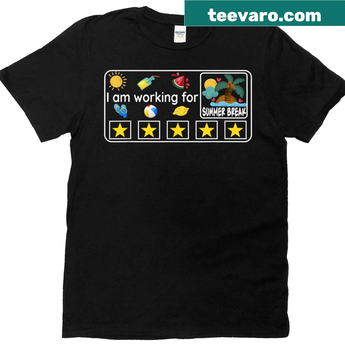 T-shirt for teachers celebrating summer break — on a men's t-shirt