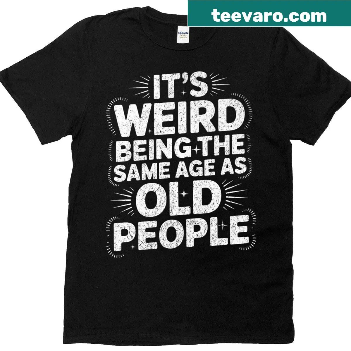 Funny men's tee with humorous saying about aging — on a men's t-shirt